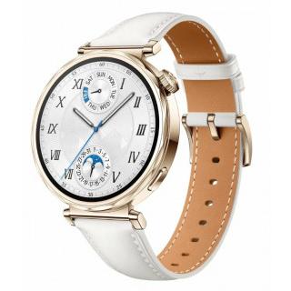 Белый с кожаным ремешком