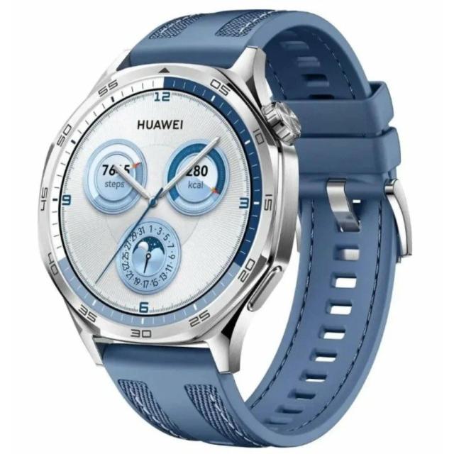 Умные часы HUAWEI Watch GT 5 46mm (VLI-B19), синий плетеный ремешок