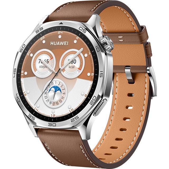 Умные часы HUAWEI Watch GT 5 46mm (VLI-B19), коричневый с кожаным ремешком