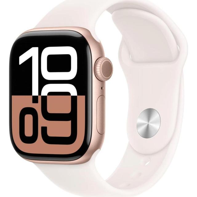Часы Apple Watch Series 10 42mm Rose Gold Aluminum Case with Light Blush Sport Band MWWH3 S/M