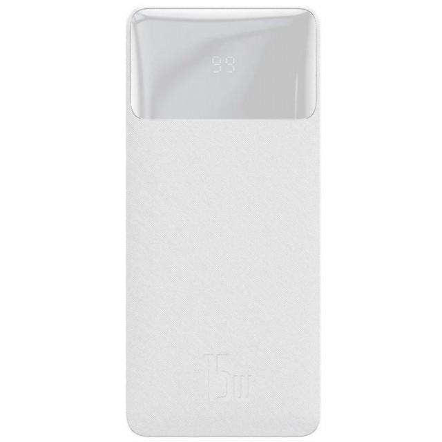 Внешний аккумулятор Baseus Bipow Digital Display Power bank 30000mAh 15W (PPBD050202), белый