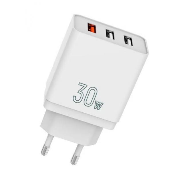 Сетевое зарядное устройство TFN 3xUSB 3А, 30Вт (TFN-WCRPD25), белый