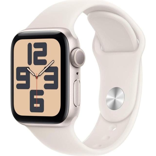 Часы Apple Watch SE (2024) 40mm Starlight Aluminium Case with Starlight Sport Band MXEG3 M/L