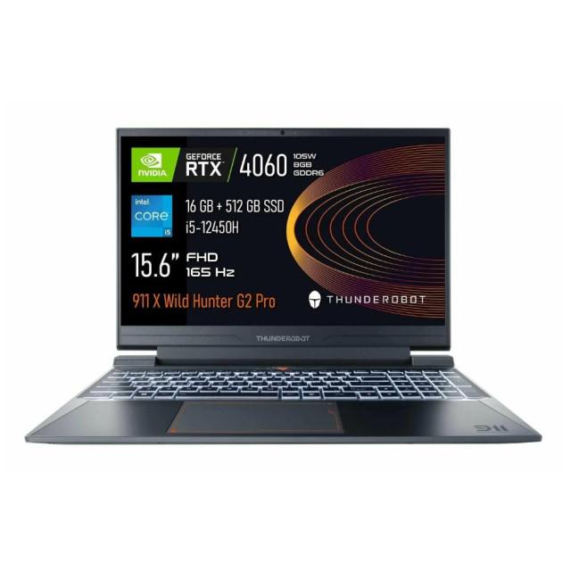 Ноутбук игровой Thunderobot 911 X Wild Hunter G2 Pro 15.6" (Core i5-12450H, 16/512Gb, NVIDIA GeForce RTX 4060, Windows), Grey