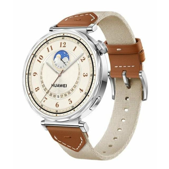Умные часы HUAWEI Watch GT 5 41mm (JNA-B19), нержавеющая сталь с коричневым плетеным ремешком