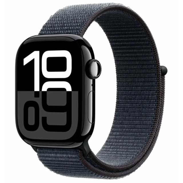 Часы Apple Watch Series 10 42mm Aluminum Case with Ink Sport Loop Jet Black, MWWG3