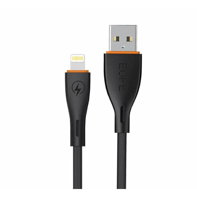 Кабель EOFE AL22 USB-A на Lightning, 2.4А, ПВХ, 2м, Черный