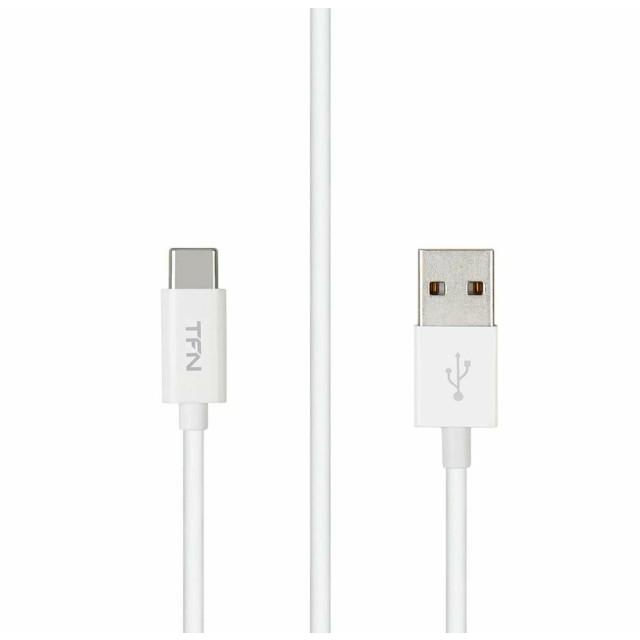 Кабель TFN USB-A на Type-C, 2.4А 1м (TFN-CUSBCUSB1MTPWH), Белый