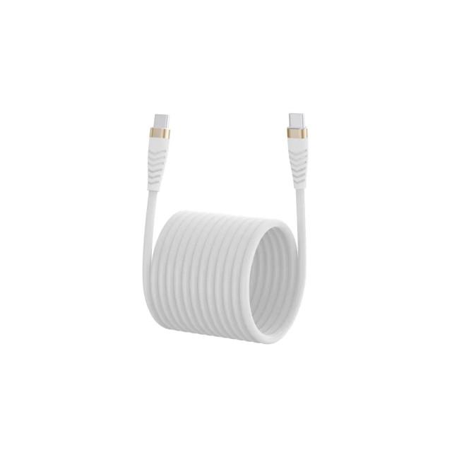 Кабель EOFE CC52 USB-C на USB-C, 2.4А, 2м, Белый