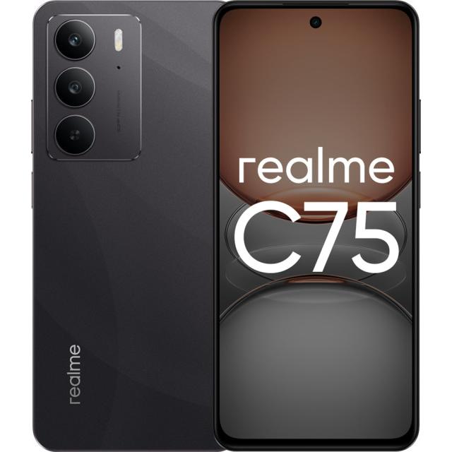 Смартфон Realme C75 8/256Gb (6.72" IPS, NFC, 6000мАч, 50МП), Черный
