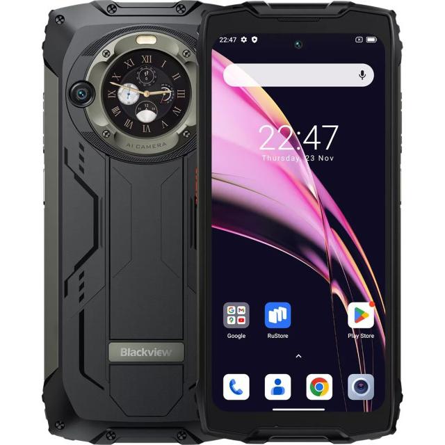 Смартфон Blackview BV9300 PRO 8/256Gb (NFC, 6.7 IPS 120Гц, IP68, 15080мАч) ударопрочный корпус, Черный