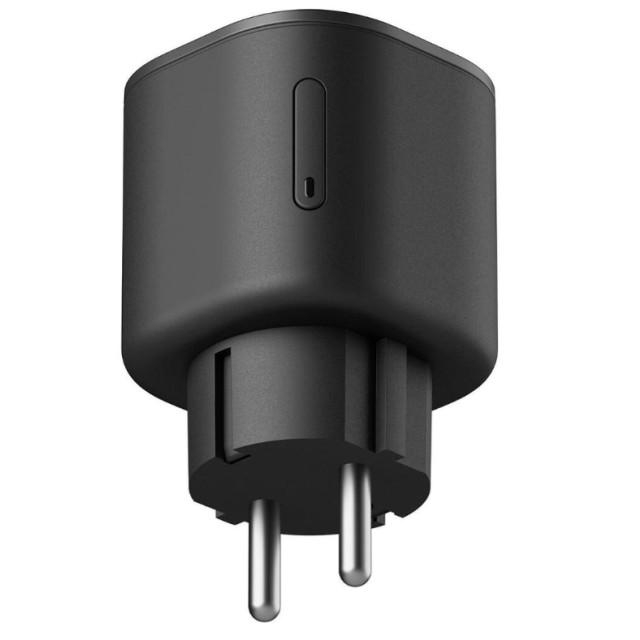 Розетка и выключатель Яндекс с Алисой (YNDX-00540BLK), черный