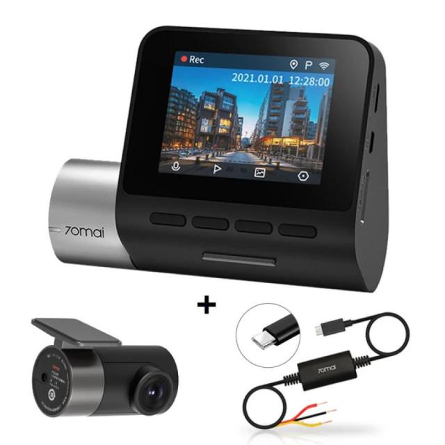 Видеорегистратор 70Mai Dash Cam Pro Plus A500S + Rear Cam Set RC06 + кабель подключения UP03