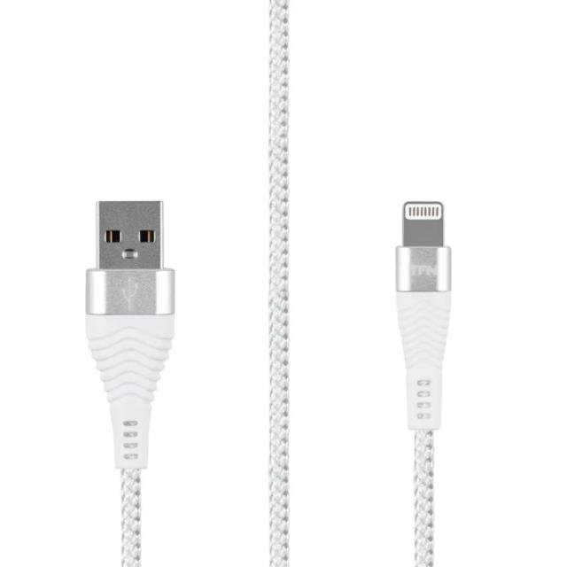 Кабель TFN Forza USB-A на Lightning, 2.4A, 2М (CFZLIGUSB2MWH), Белый
