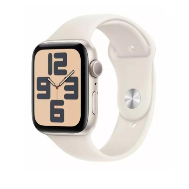 Часы Apple Watch SE (2024) 44mm Starlight Aluminium Case with Starlight Sport Band, MXEV3 M/L