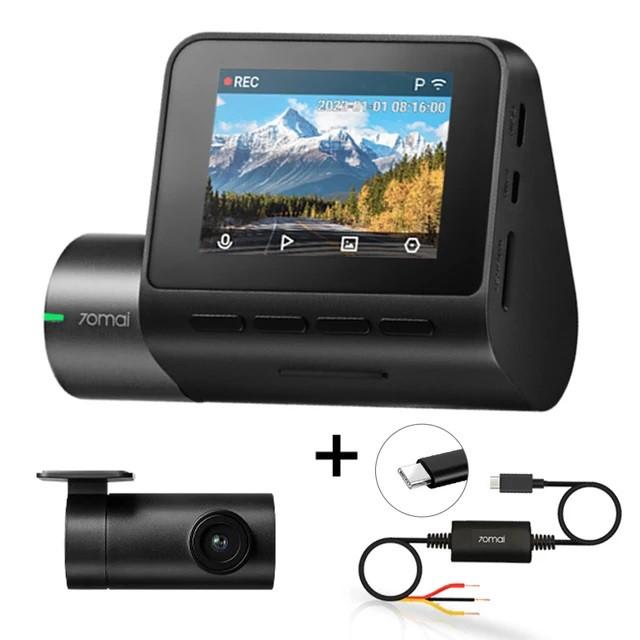 Видеорегистратор 70Mai Dash Cam A200 Set + Rear Cam HDR + кабель подключения UP03, Черный