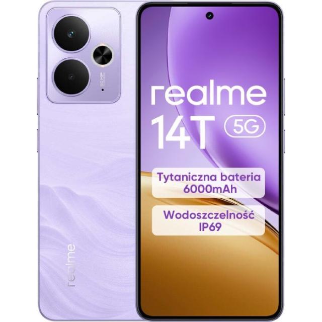 Смартфон Realme 14T 5G 8/128Gb RU, Lightning Purple