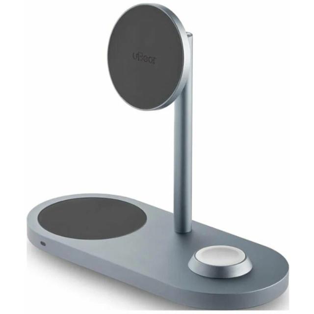 Беспроводное зарядное устройство uBear Stage Pro 3 в 1 (WL07SG31-AD), Серый