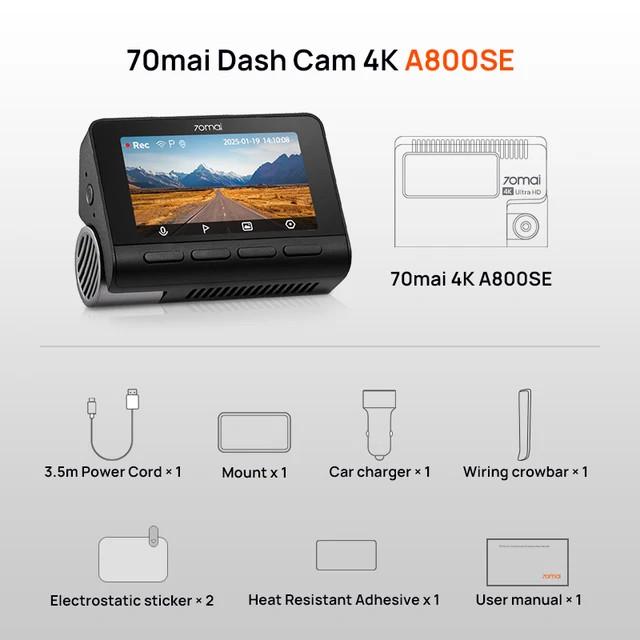 Видеорегистратор 70Mai Dash Cam 4K A800SE, Черный