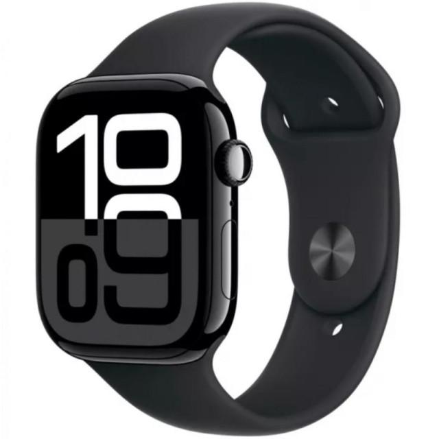 Часы Apple Watch Series 10 46mm Jet Black Aluminum Case with Sport Band, MWWP3 S/M