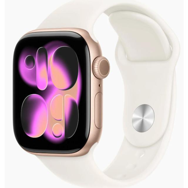 Часы Apple Watch Series 11 42mm Rose Gold Aluminium Case with Light Blush Sport Band, MEU04 S/M