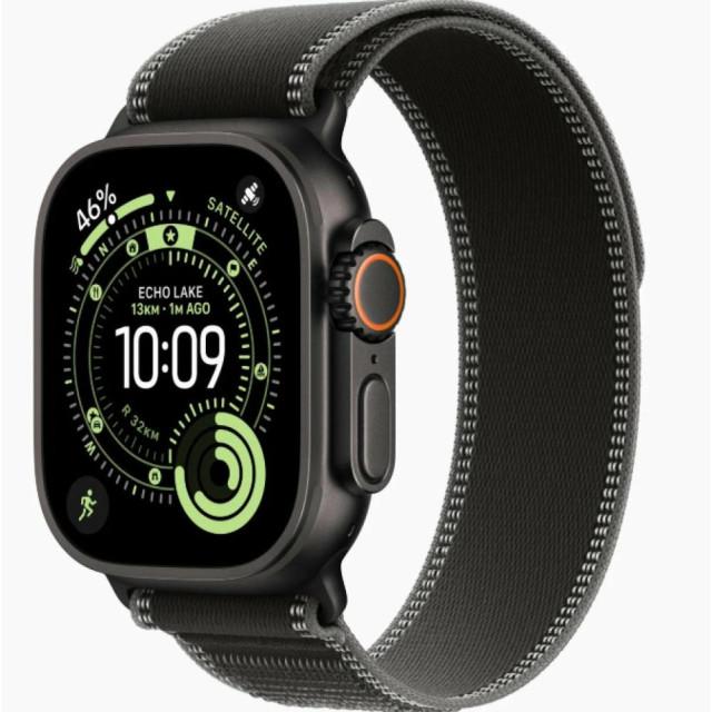 Часы Apple Watch Ultra 3 49mm (2025) LTE Black Titanium Case with Black/Charcoal Trail Loop, MF1H4 M/L