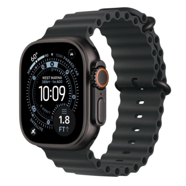 Часы Apple Watch Ultra 3 49mm (2025) LTE Black Titanium Case with Black Ocean Band, MF0J4