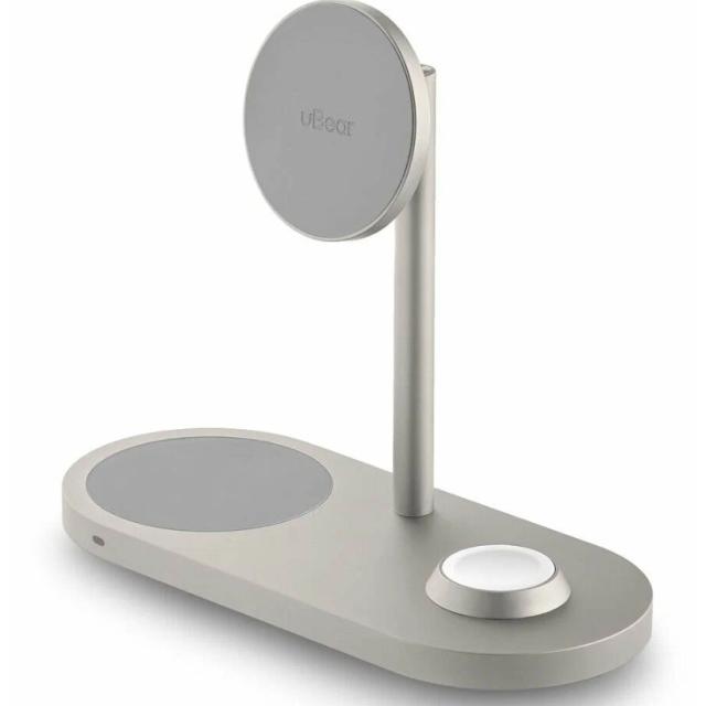 Беспроводное зарядное устройство uBear Stage Pro 3 в 1 (WL07TN31-AD), Титан