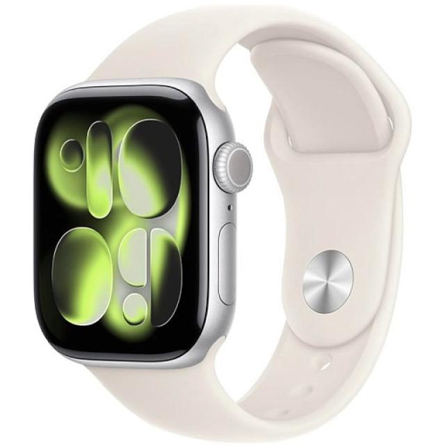 Часы Apple Watch Series 11 42mm Silver Aluminium Case with Light Blush Sport Band MEW34/MXLN3, S/M