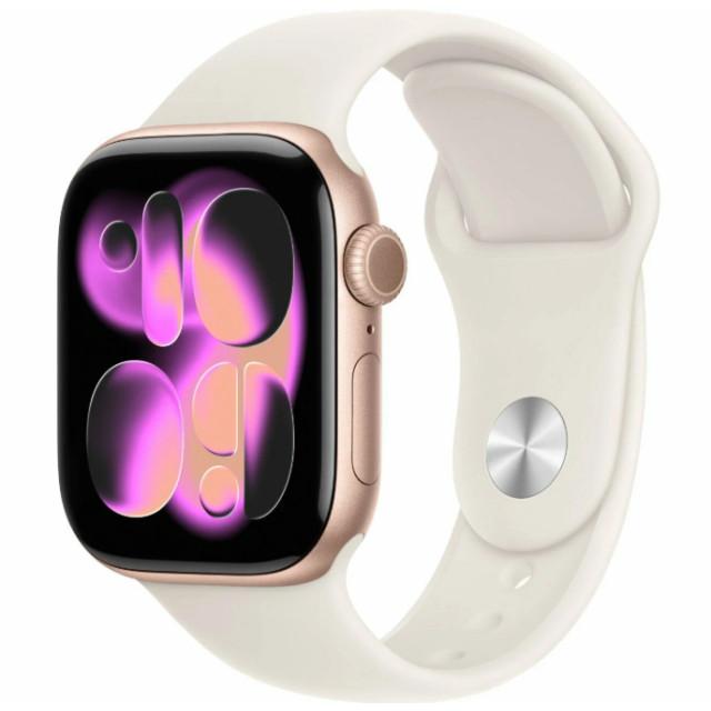 Часы Apple Watch Series 11 42mm Rose Gold Aluminium Case with Light Blush Sport Band, MEU44 M/L