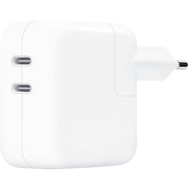 Сетевая зарядка Apple MNWP3ZM/A 35W Dual USB Type-C Port Power Adapter, белый