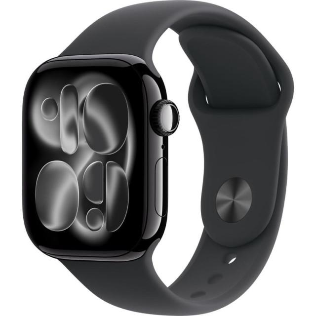 Часы Apple Watch Series 11 42mm JetBlack Aluminium Case with Black Sport Band, MEQU4 M/L