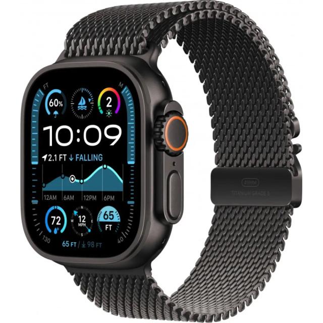 Часы Apple Watch Ultra 2 49mm (2024) LTE Black Titanium Case with Black Titanium Milanese Loop MX5U3 M
