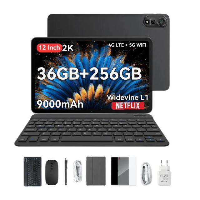 Планшет Blackview Tab MEGA 2 12/256Gb LTE + клавиатура и мышка, Черный